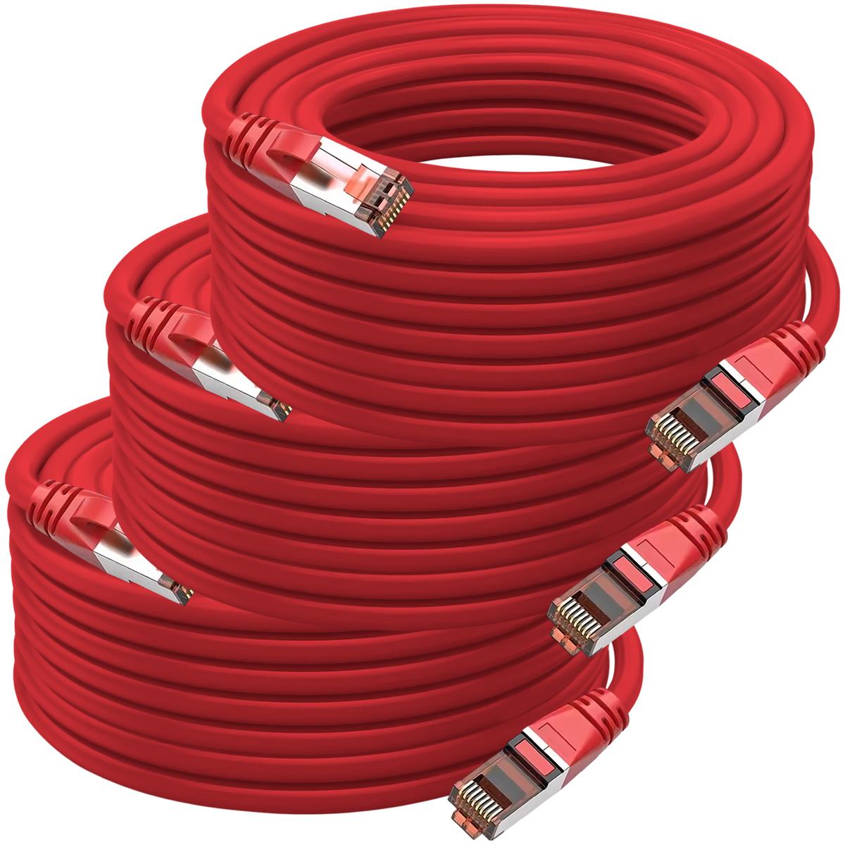 Foto 1 | Cable Internet Conectores Baño Oro Mxrth-003 Ventdepot 3 Piezas Rojo
