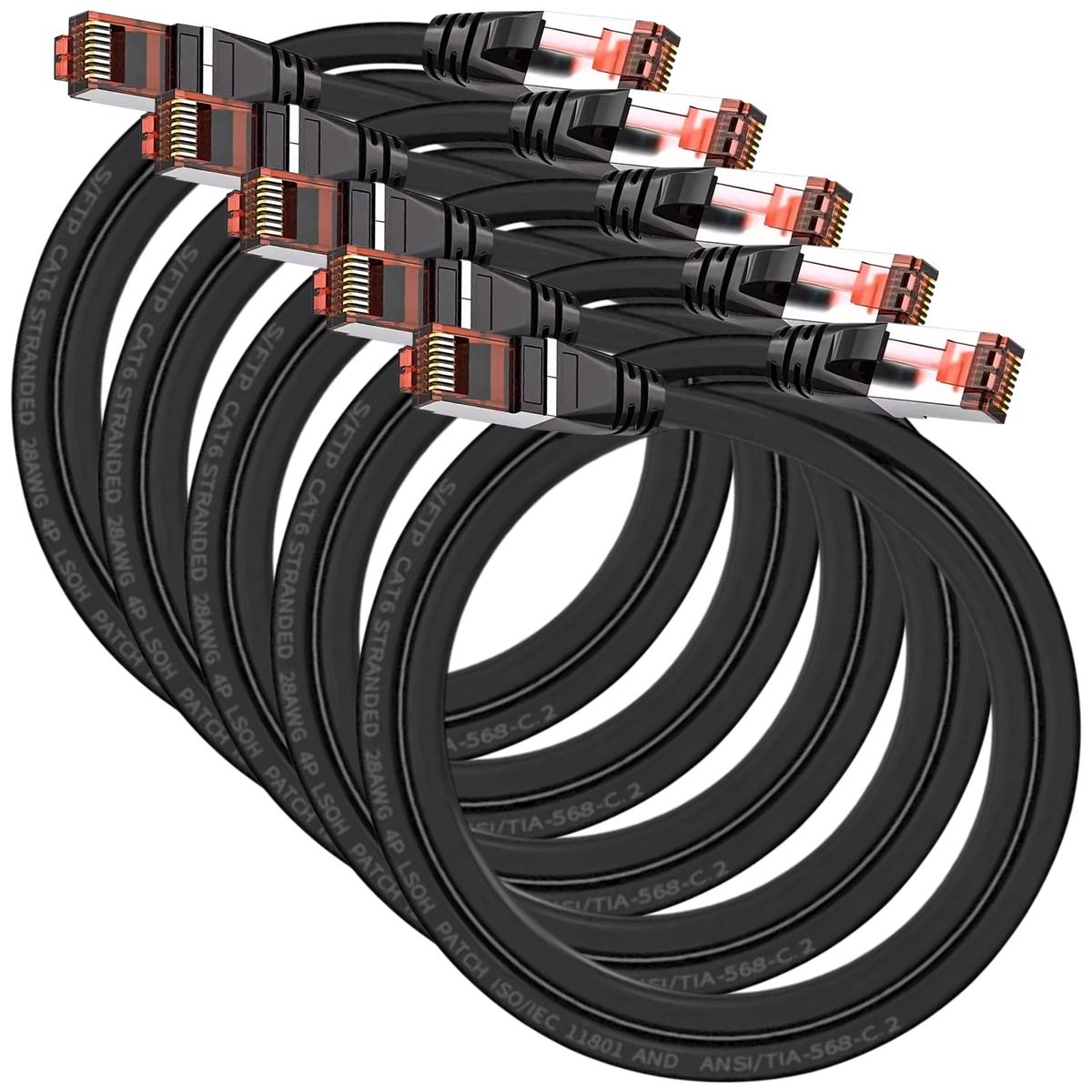 Foto 2 pulgar | Cables Ethernet Pines Chapa Oro Mxepk-005 Ventdepot 5 Piezas Negro