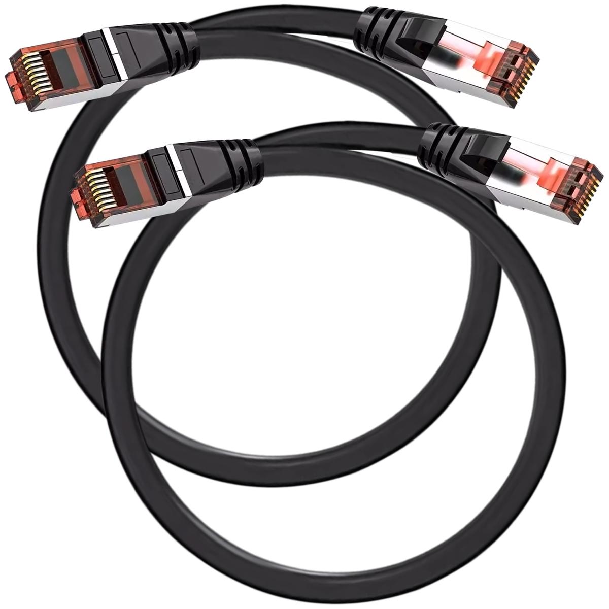 Cable Ethernet Mxerb-002 Ventdepot 2 Piezas Negro