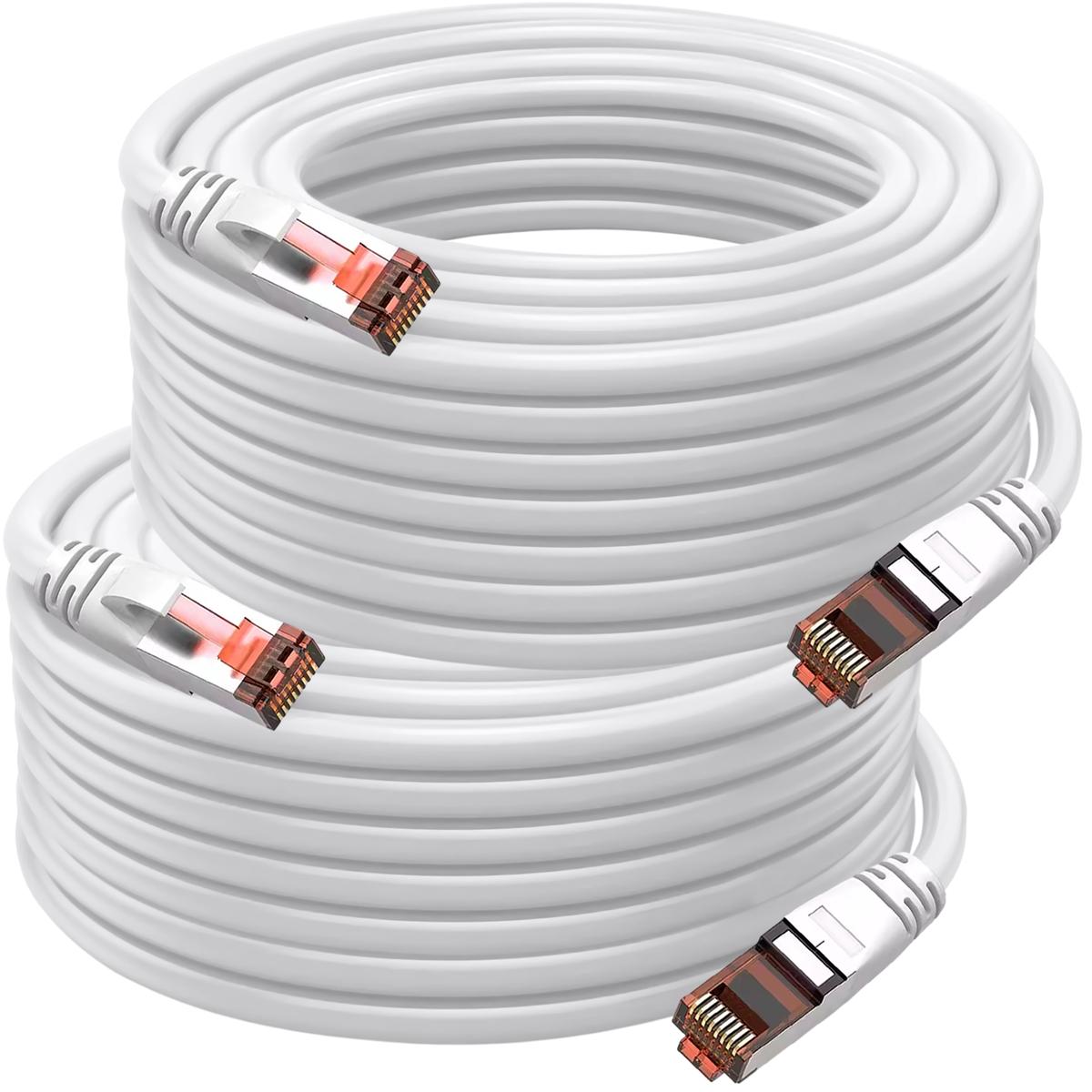 Foto 2 pulgar | Cable Internet Pines Chapado Oro Mxtih-002 Ventdepot 2 Piezas Blanco