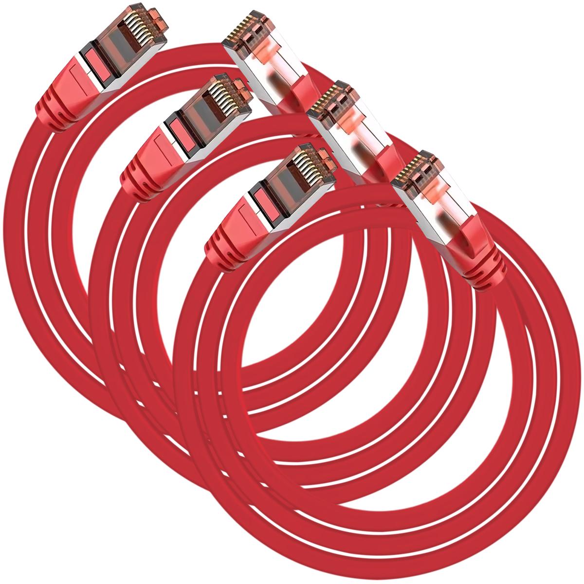 Foto 2 pulgar | Cable Ethernet Blindado Mxtrh-003 Ventdepot 3 Piezas Rojo