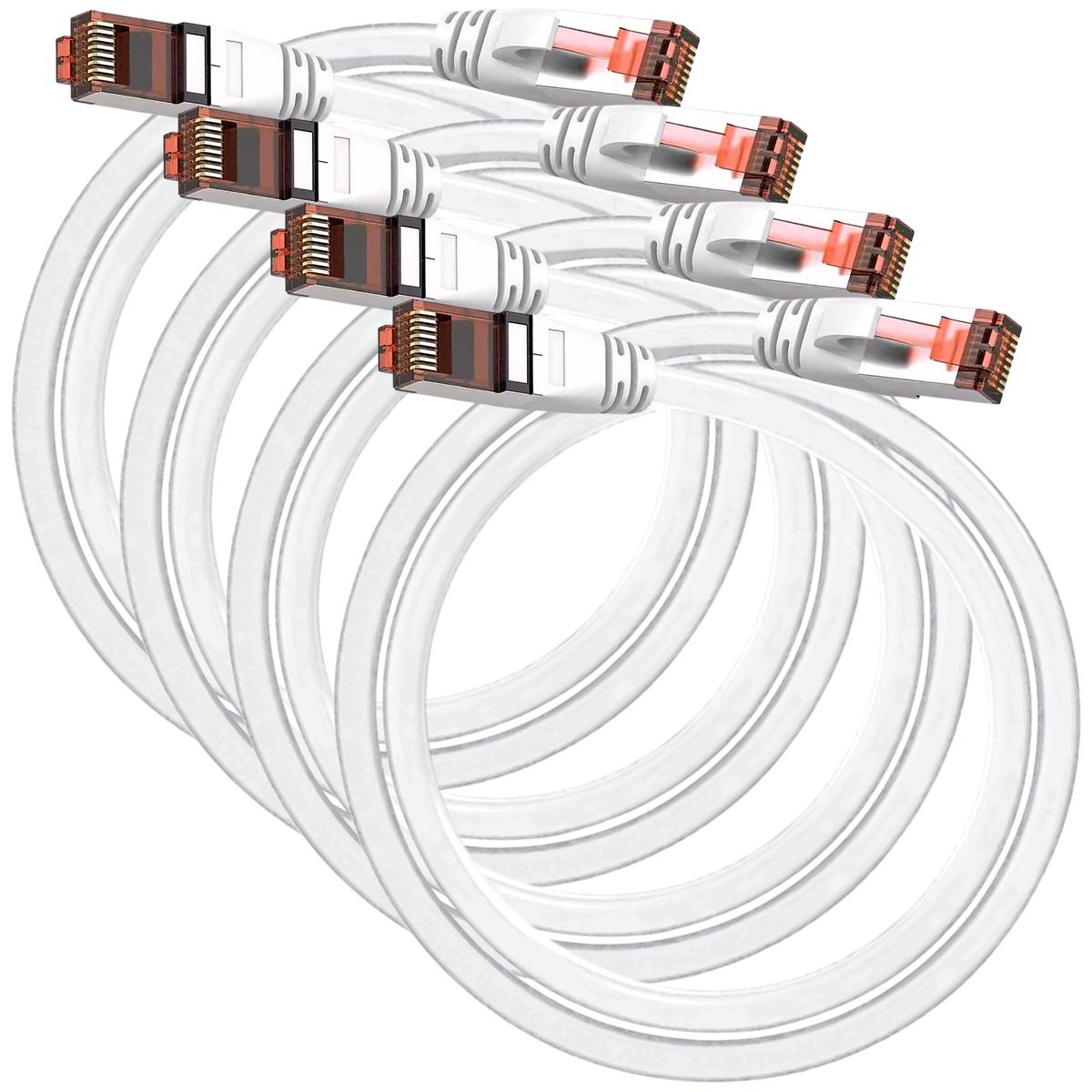 Foto 2 pulgar | Cables Red Local Mxeei-004 Ventdepot 4 Piezas Blanco