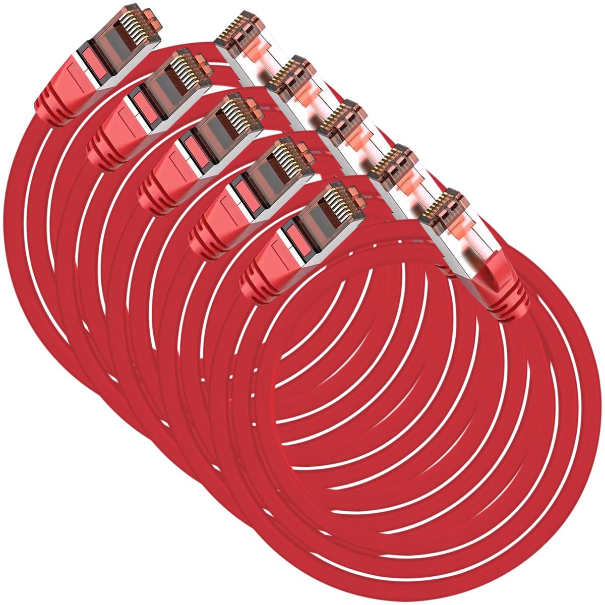 Foto 2 pulgar | Cable Red Local Mxtrh-005 Ventdepot 5 Piezas Rojo