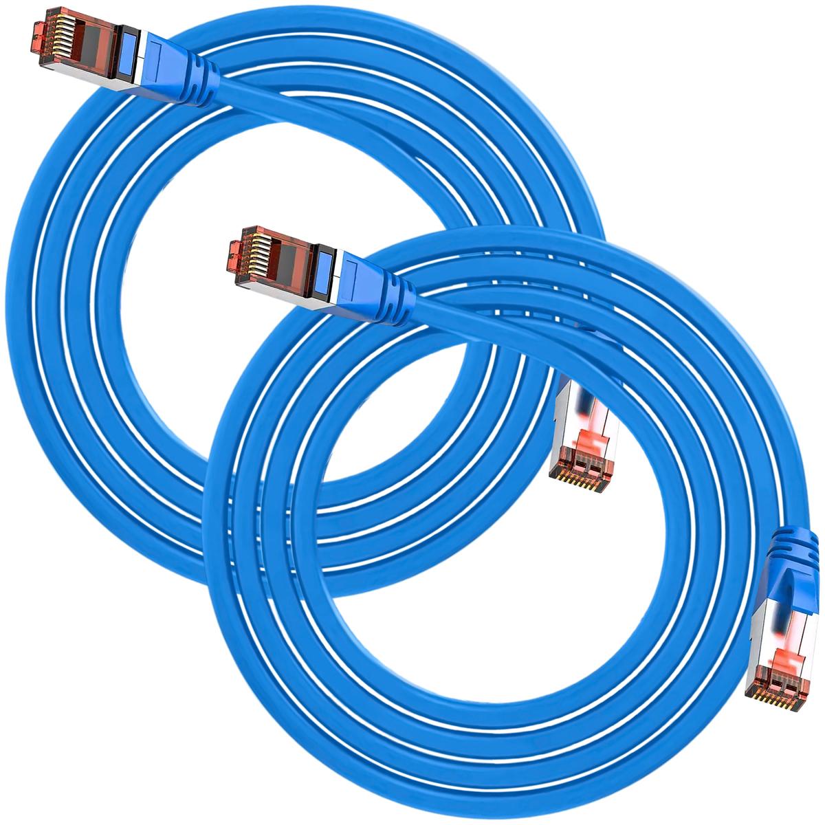 Foto 2 pulgar | Cable Ethernet Doble Blindaje Mxebu-002 Ventdepot 2 Piezas Azul