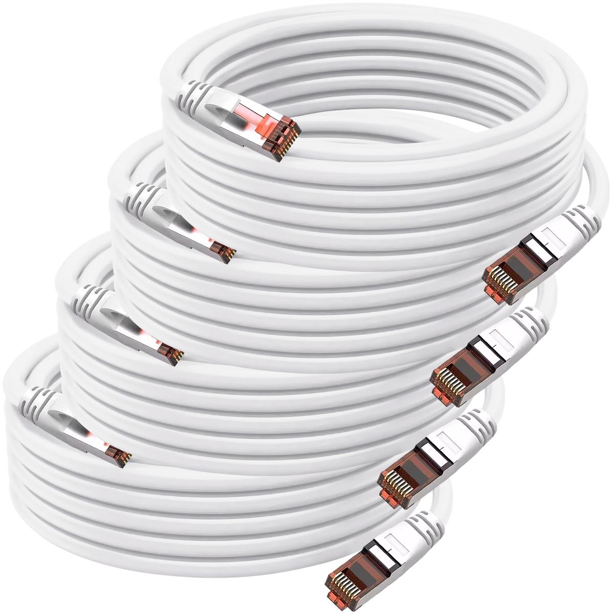 Foto 2 pulgar | Cable De Red Calidad Superior Mxewi-004 Ventdepot 4 Piezas Blanco
