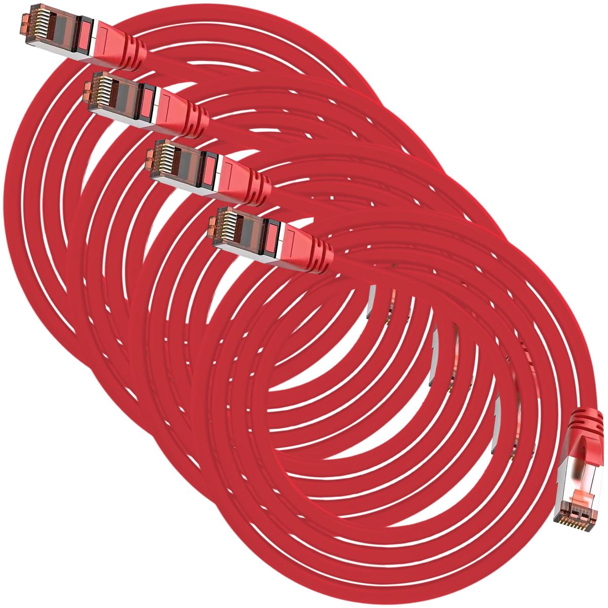 Foto 2 pulgar | Cables Ethernet Conexión Rápida Mxtdr-004 Ventdepot 4 Piezas Rojo