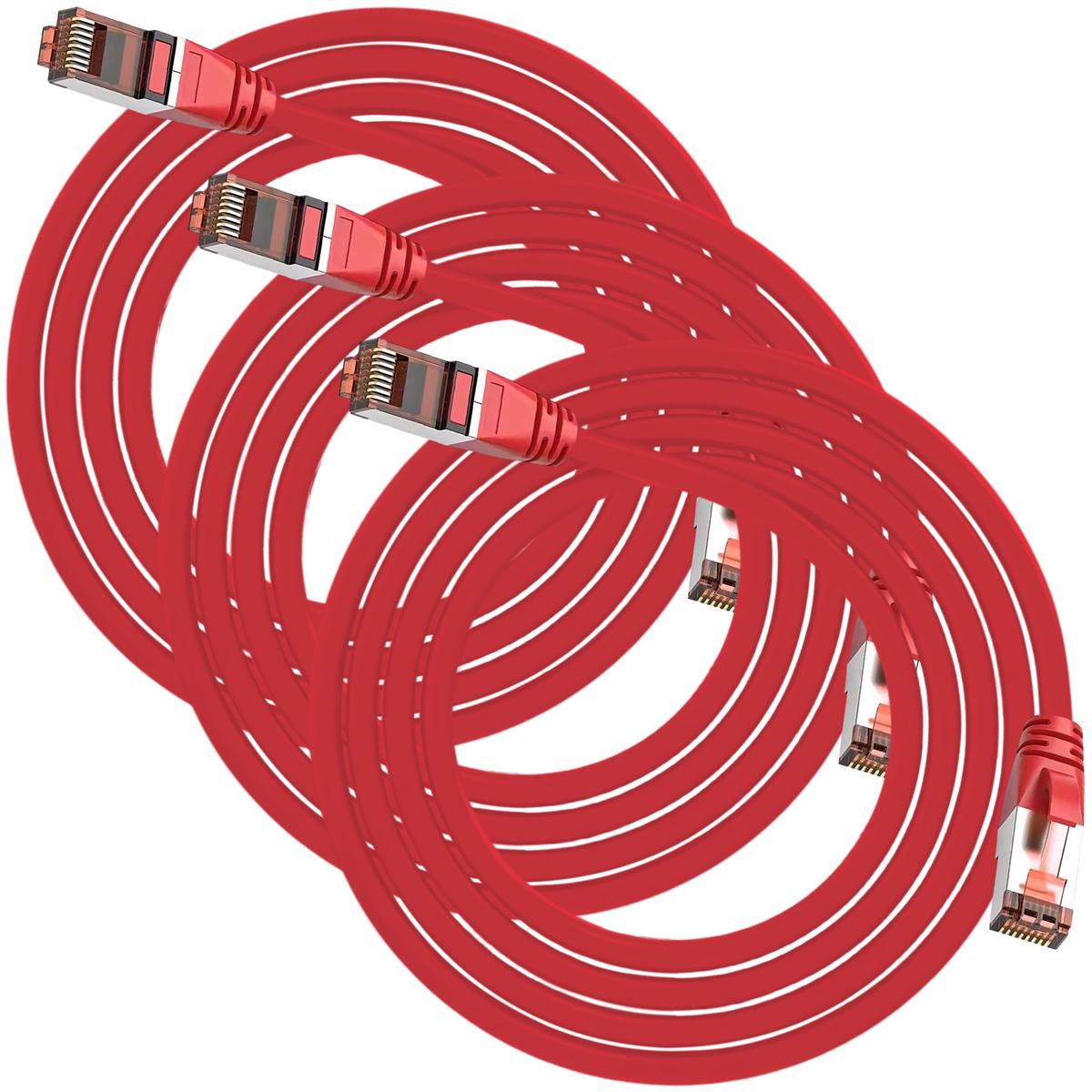 Foto 2 pulgar | Cable Red Doméstica Mxtdr-003 Ventdepot 3 Piezas Rojo