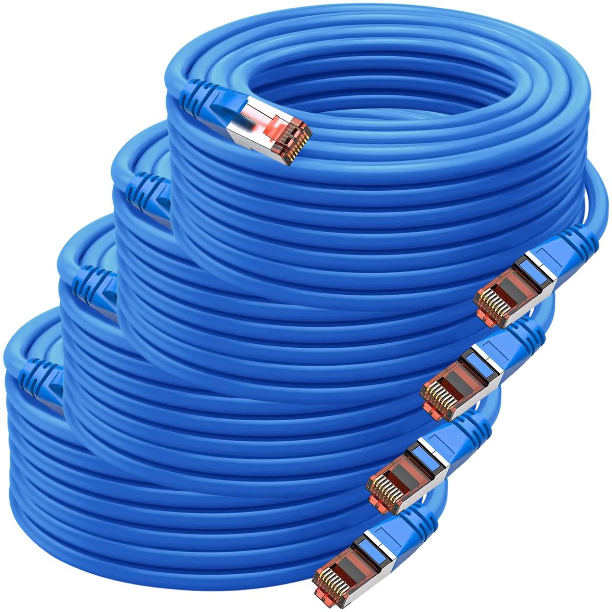 Foto 2 pulgar | Cable Internet Pines Chapado Oro Mxeut-004 Ventdepot 4 Piezas Azul