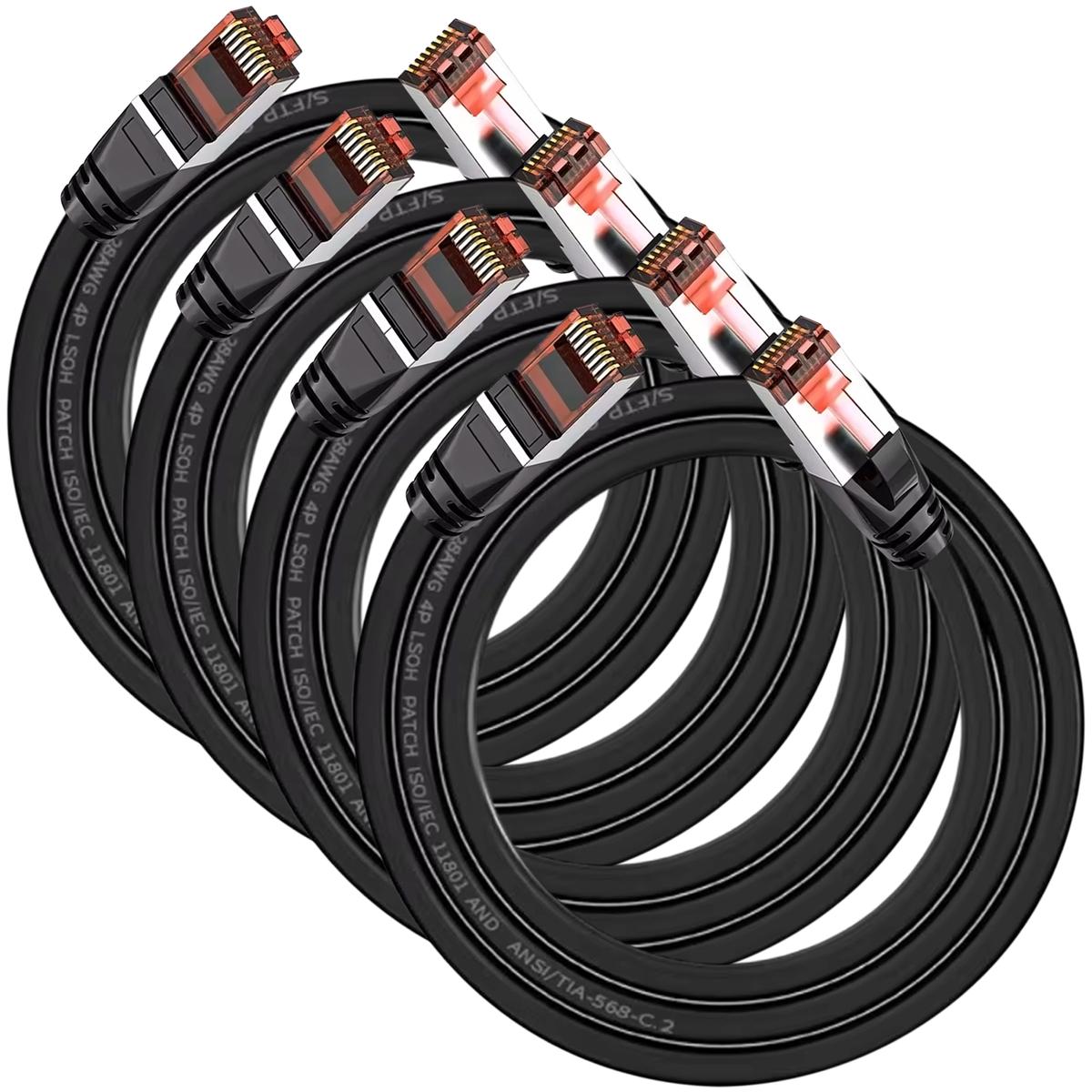 Cables Ethernet Para Conmutador Mxeob-004 Ventdepot 4 Piezas Negro
