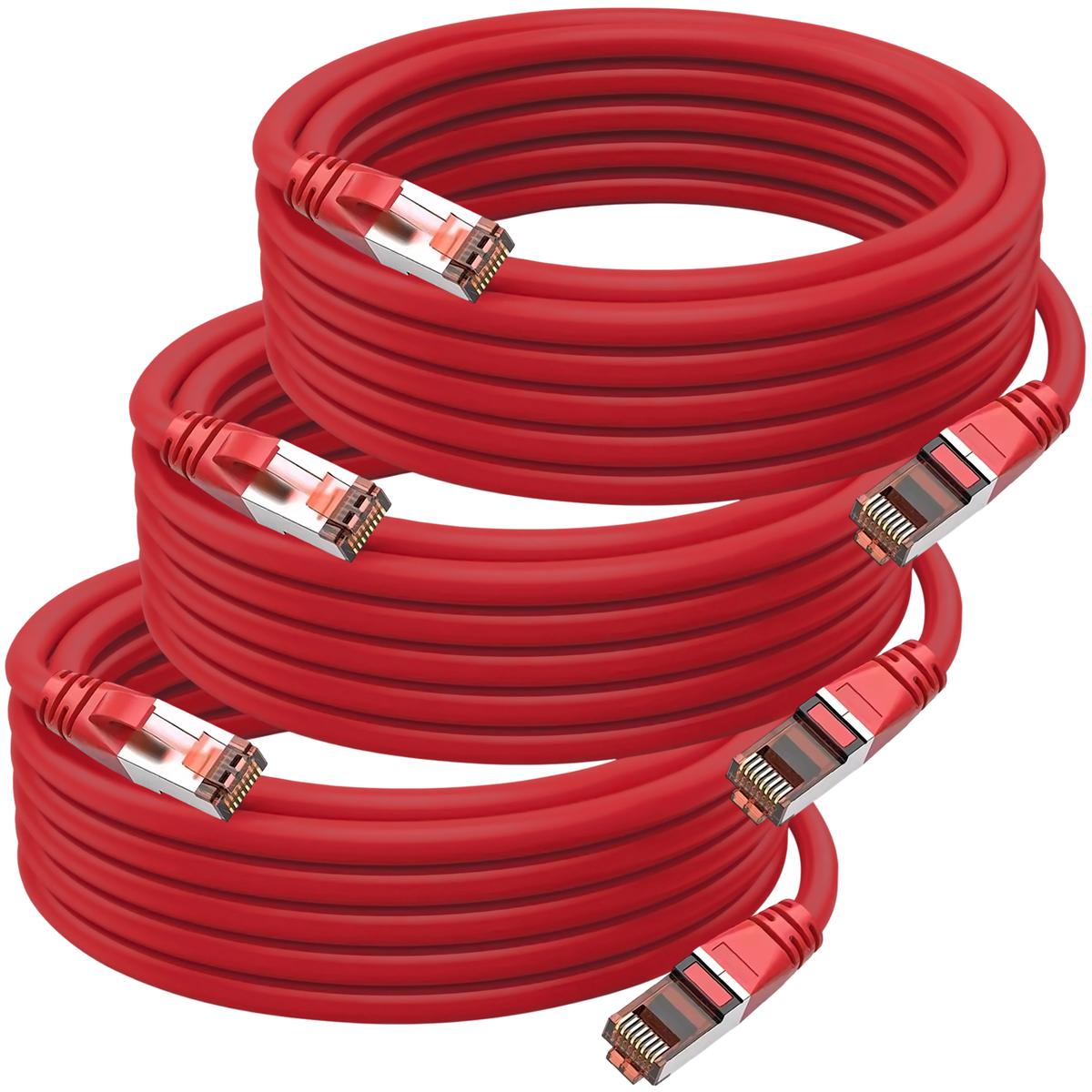 Foto 2 pulgar | Cable De Red Rj45 Mxhrt-003 Ventdepot 3 Piezas Rojo