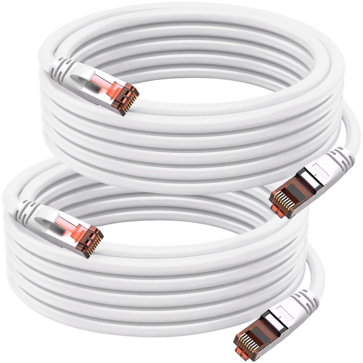 Foto 2 pulgar | Cable De Red Fácil Instalación Mxewi-002 Ventdepot 2 Piezas Blanco