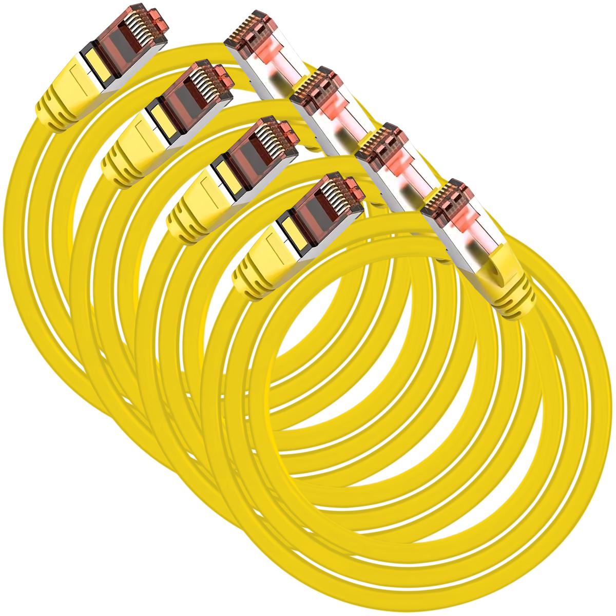 Cable De Red Doméstico Mxeow-004 Ventdepot 4 Piezas Yellow