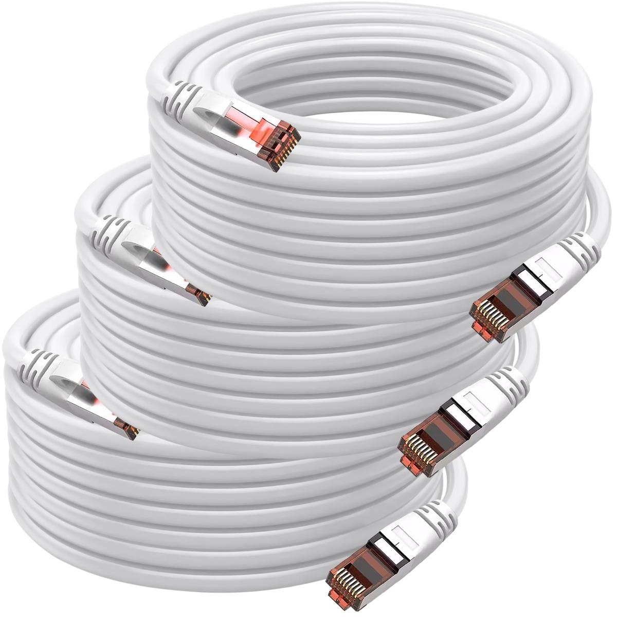 Foto 2 pulgar | Cables De Red Alta Capacidad Mxtih-003 Ventdepot 3 Piezas Blanco
