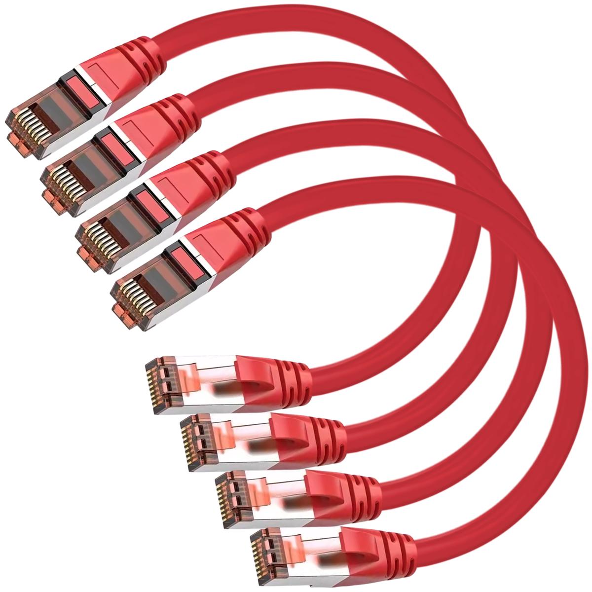 Foto 2 pulgar | Cables Sftp Mxerh-004 Ventdepot 4 Piezas Rojo