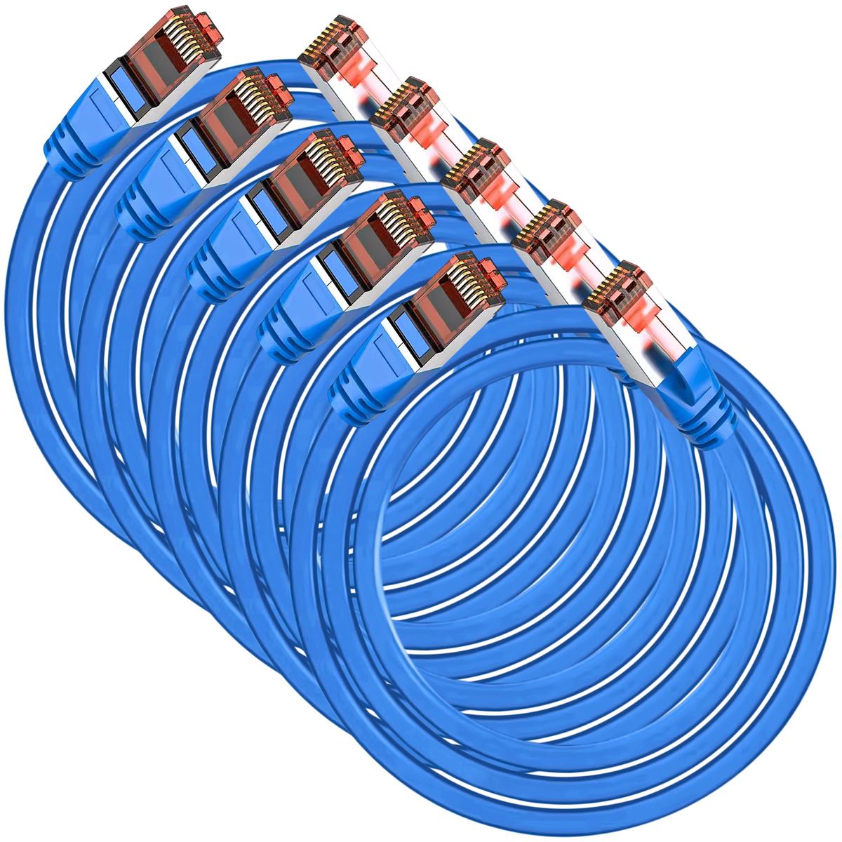 Foto 2 pulgar | Cables De Red Alta Capacidad Mxeou-005 Ventdepot 5 Piezas Azul