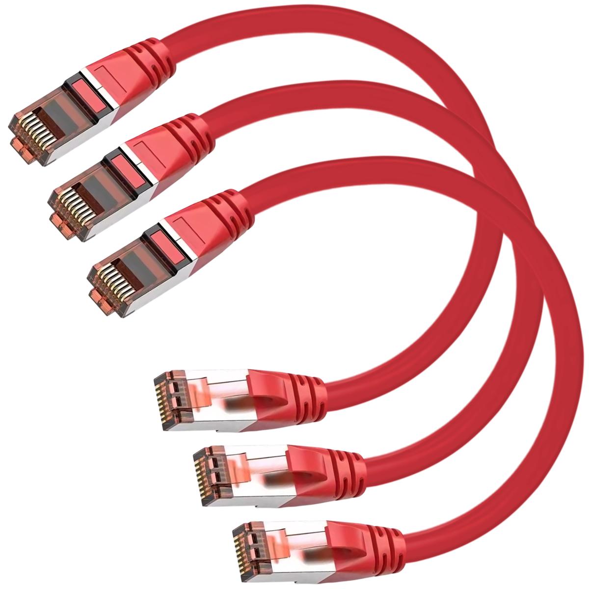 Foto 2 pulgar | Cables De Datos Para Servidores Mxerh-003 Ventdepot 3 Piezas Rojo