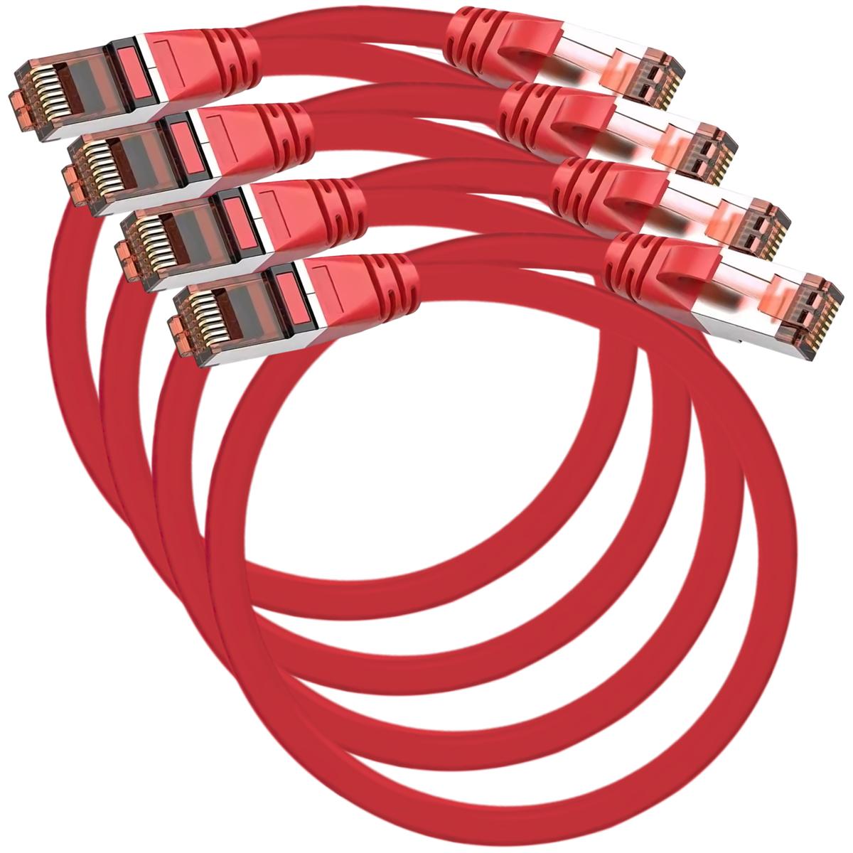 Foto 2 pulgar | Cable Categoría 6 Mxeoe-004 Ventdepot 4 Piezas Rojo