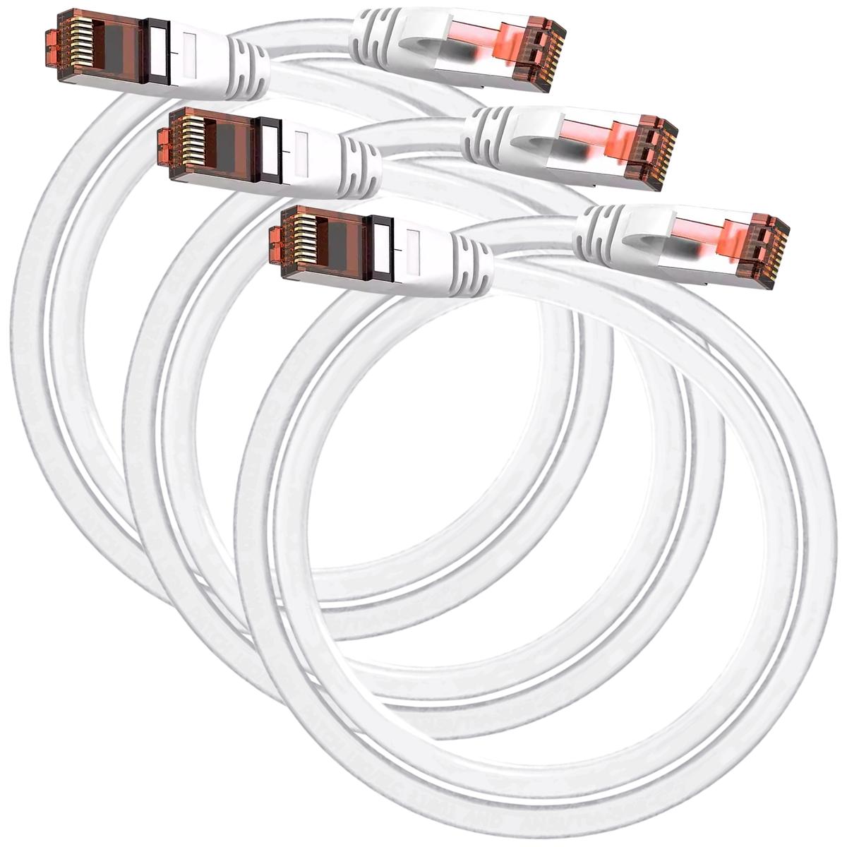 Foto 2 pulgar | Cable De Red Alta Velocidad Mxeei-003 Ventdepot 3 Piezas Blanco