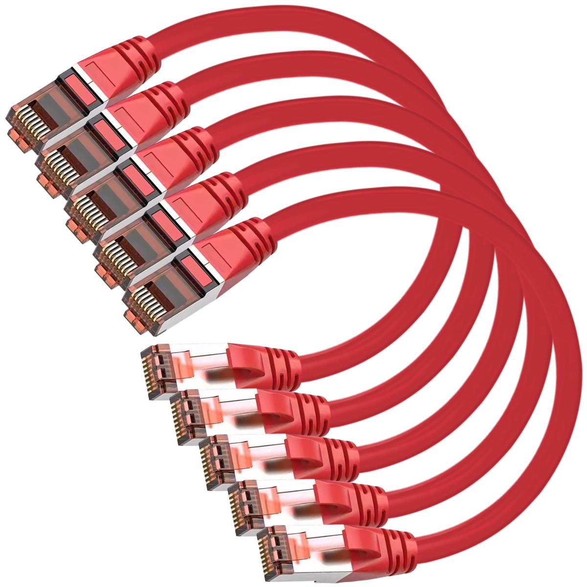 Cables De Red Alta Velocidad Mxerh-005 Ventdepot 5 Piezas Rojo