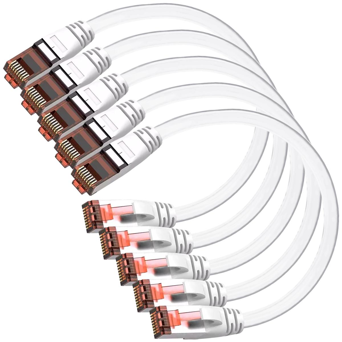 Foto 2 pulgar | Cables Ethernet Doble Blindaje Mxehw-005 Ventdepot 5 Piezas Blanco