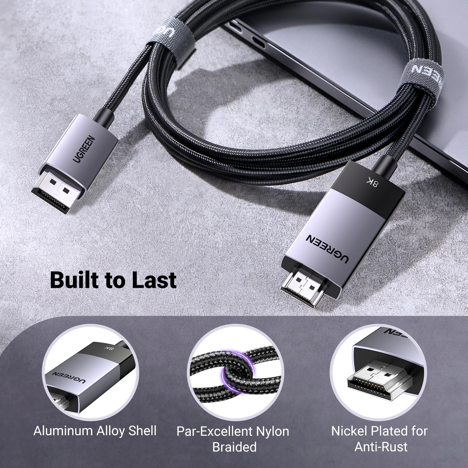 Foto 6 pulgar | Cable Displayport A Hdmi Ugreen 8k @60hz 4k @120hz 3.3 Pies - Venta Internacional.