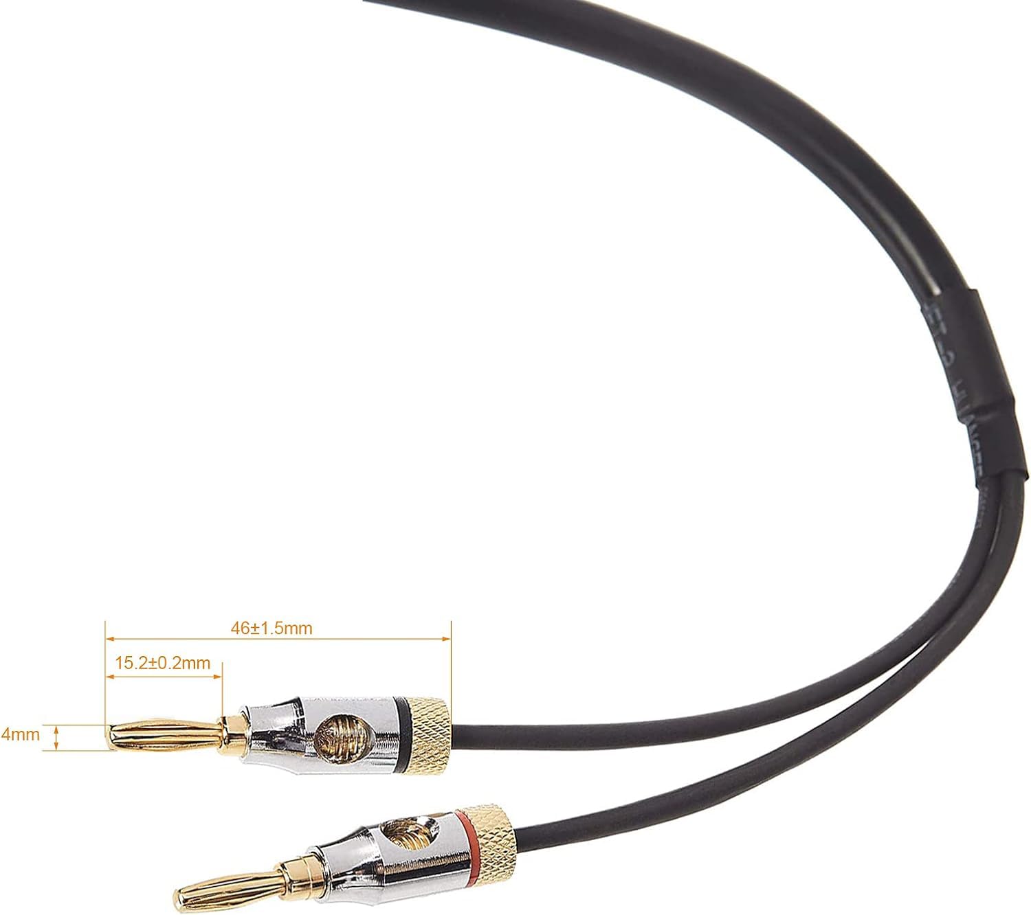 Foto 2 | Cable De Altavoz Amazon Basics Banana Plug 16 Awg 0,9 M - Venta Internacional.