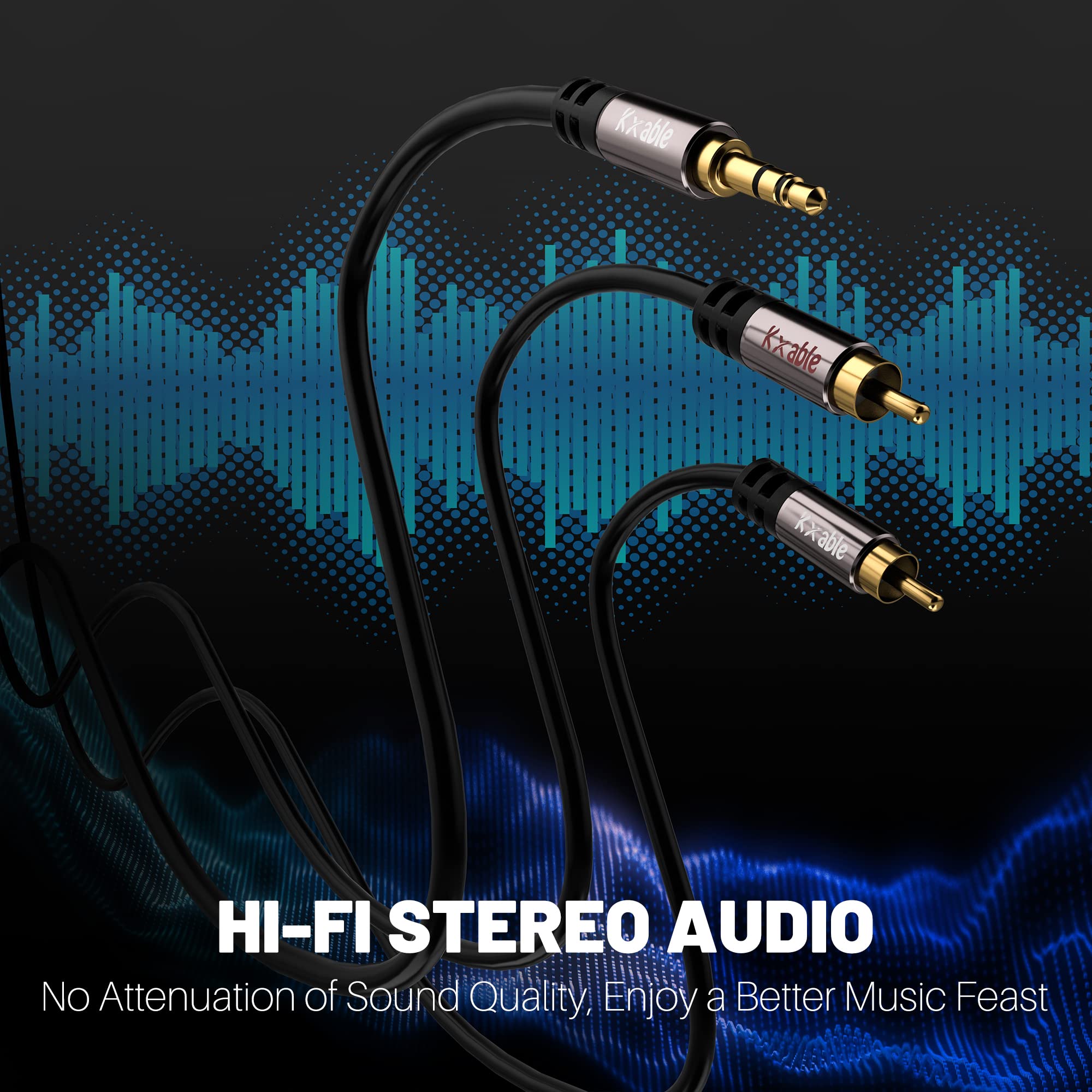 Foto 4 pulgar | Divisor En Y Auxiliar De Sonido Hi-fi De 4,5 M Con Cable De 3,5 Mm A Rca - Venta Internacional.