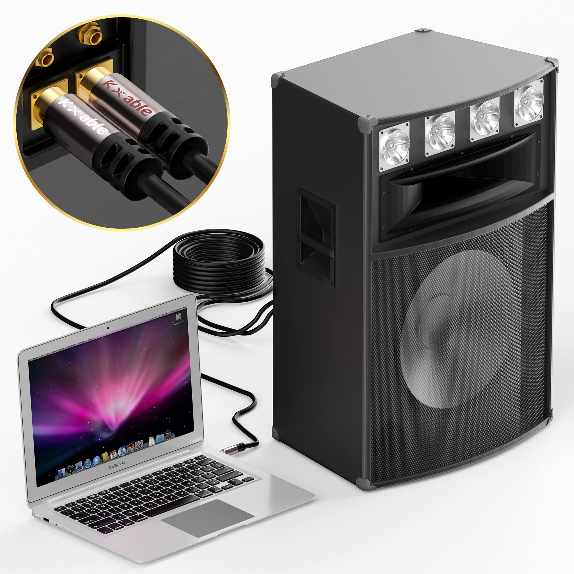 Foto 6 pulgar | Divisor En Y Auxiliar De Sonido Hi-fi De 4,5 M Con Cable De 3,5 Mm A Rca - Venta Internacional.