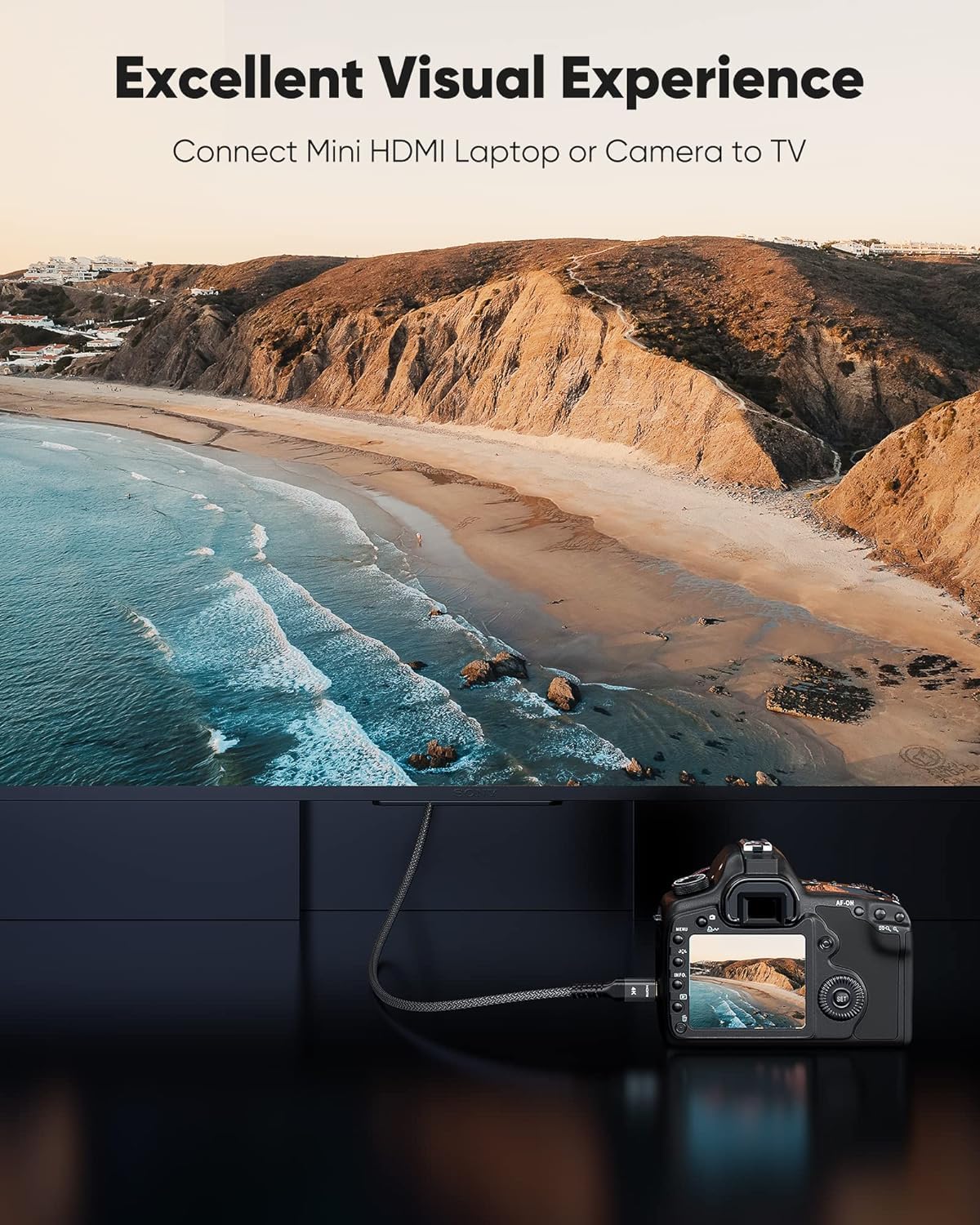 Foto 5 pulgar | Cable Hdmi Highwings Mini Hdmi A Hdmi De 1 M, 4k, 60 Hz, Bidireccional - Venta Internacional.