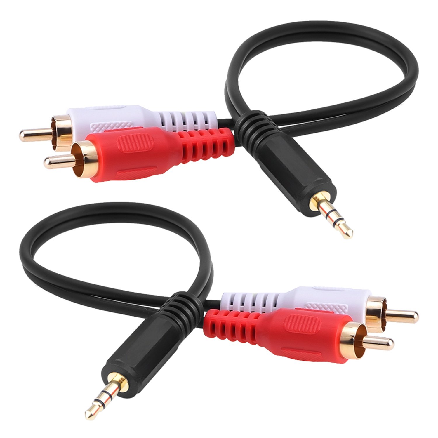 Foto 2 pulgar | Paquete De 2 Cables De Audio Eboot De 15 Cm Y 3,5 Mm Macho A 2 Rca Macho - Venta Internacional.