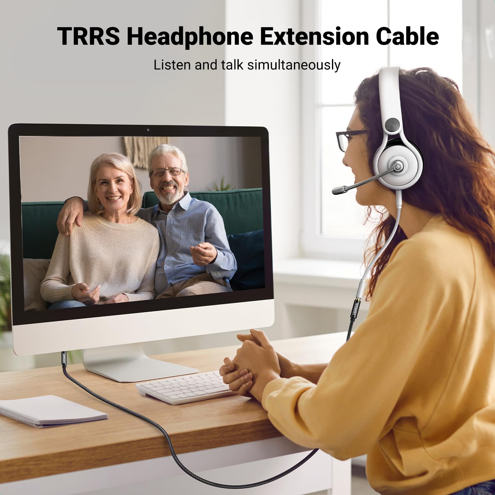 Foto 4 pulgar | Cable De Extensión Para Auriculares Ugreen Trrs De 3,5 Mm, 4 Polos, 2 M - Venta Internacional.