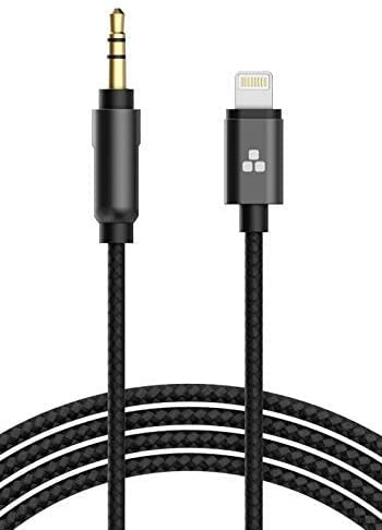 Cable Auxiliar Thore Lightning De 3,5 Mm Para Iphone 13/12/14, Color Negro - Venta Internacional.