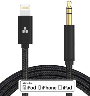 Foto 2 | Cable Auxiliar Thore Lightning De 3,5 Mm Para Iphone 13/12/14, Color Negro - Venta Internacional.