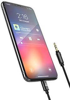 Foto 6 | Cable Auxiliar Thore Lightning De 3,5 Mm Para Iphone 13/12/14, Color Negro - Venta Internacional.