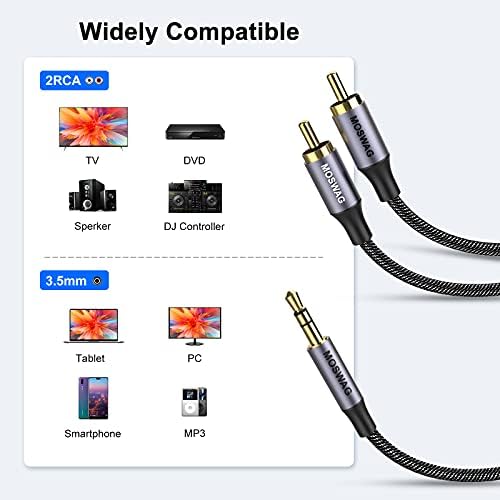 Foto 2 | Adaptador De Audio Estéreo Rca Moswag De 3,5 Mm Macho A 2rca Macho - Venta Internacional.