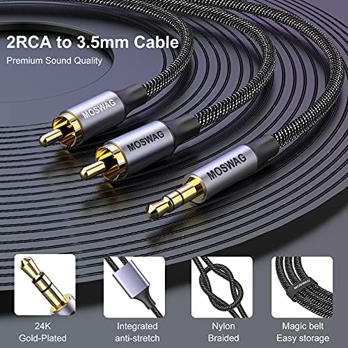 Foto 5 pulgar | Adaptador De Audio Estéreo Rca Moswag De 3,5 Mm Macho A 2rca Macho - Venta Internacional.