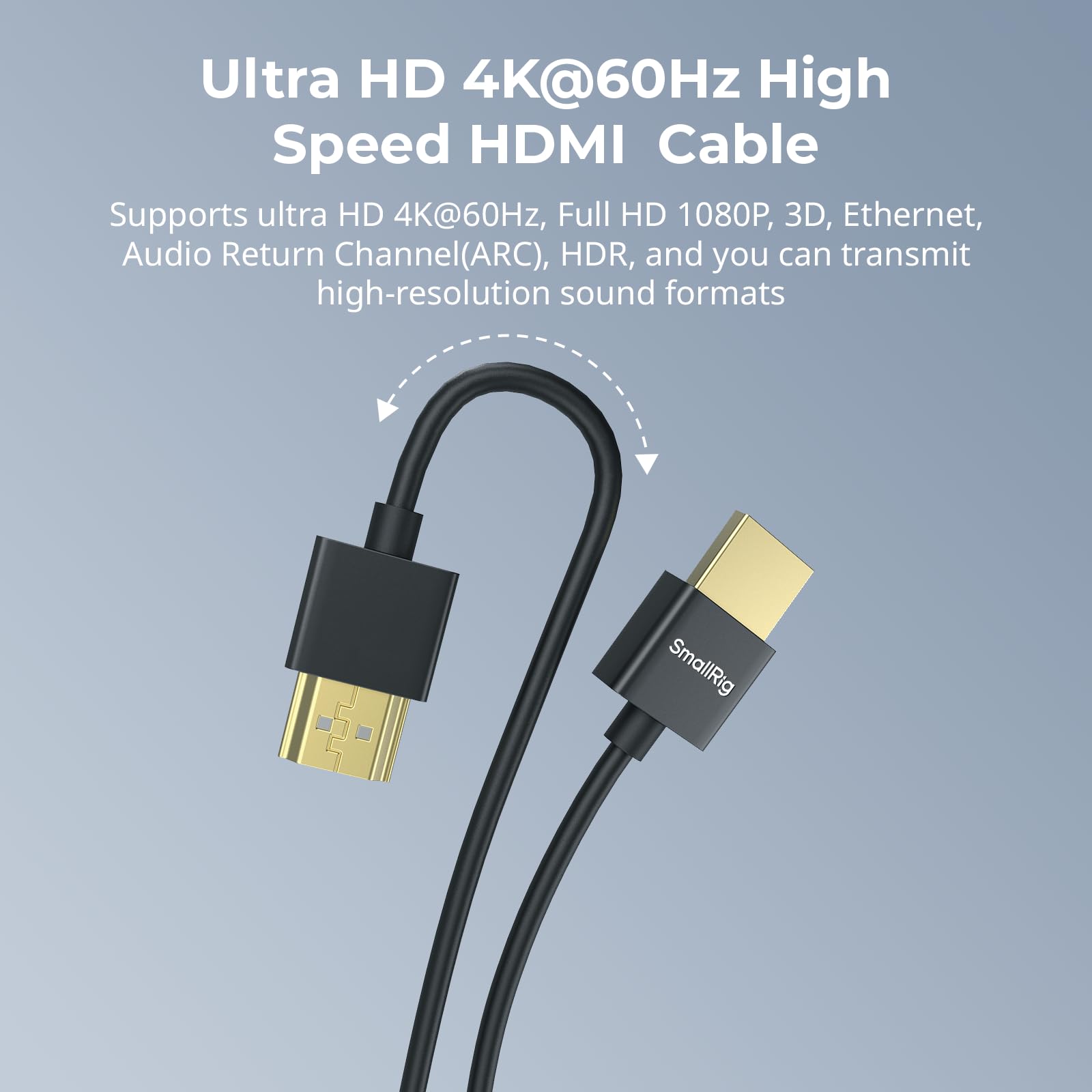 Foto 5 pulgar | Cable Hdmi Smallrig Ultra Thin 4k @60hz Tipo-a Macho De 100 Cm Para  - Venta Internacional.
