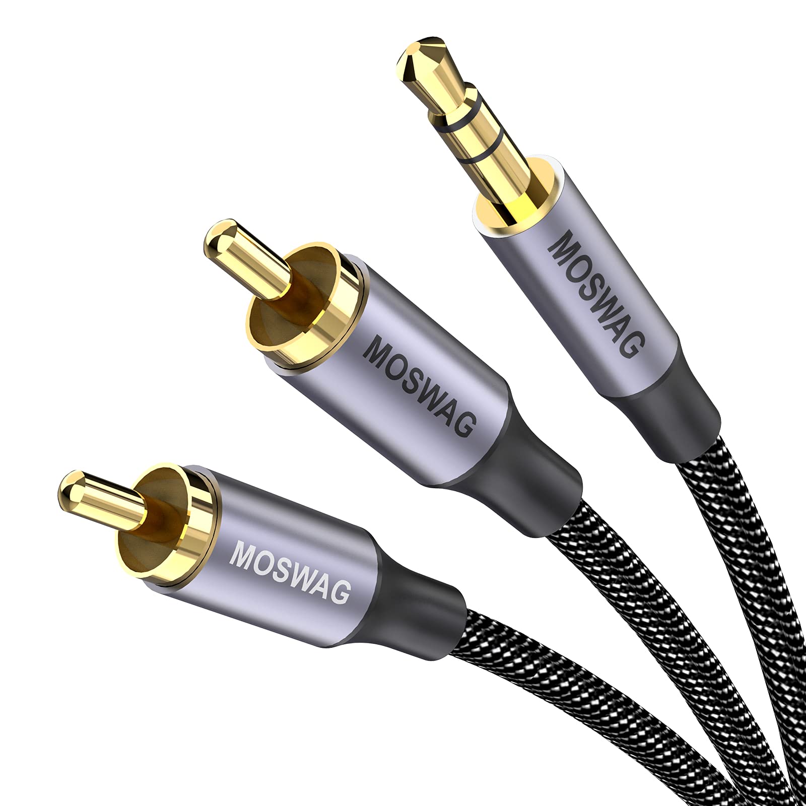 Foto 1 | Cable De Audio Moswag De 3,5 Mm A Rca De 1 M Para Teléfonos Inteligentes, Mp3 Y Tabletas - Venta Internacional.