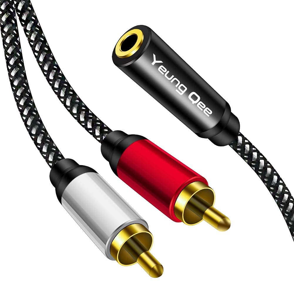 Foto 2 pulgar | Cable Adaptador De Audio Yeung Qee De 3,5 Mm Hembra A 2 Rca Macho De 5 M - Venta Internacional.