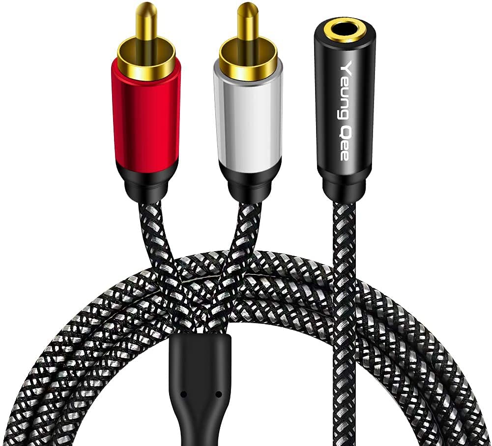 Foto 3 pulgar | Cable Adaptador De Audio Yeung Qee De 3,5 Mm Hembra A 2 Rca Macho De 5 M - Venta Internacional.