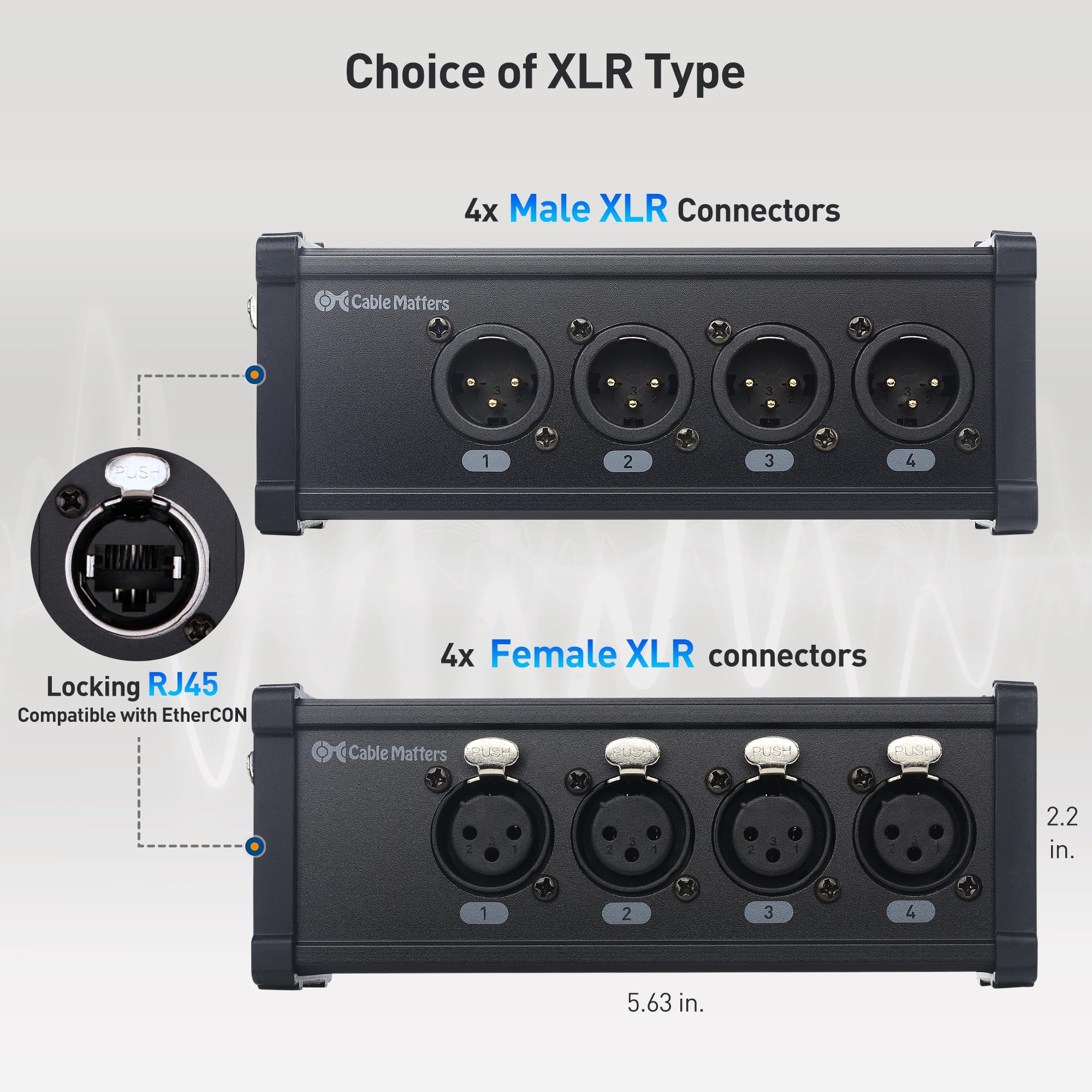 Foto 2 | Kit De Conexión De Cable Xlr Multired Cable Matters De 4 Canales - Venta Internacional.