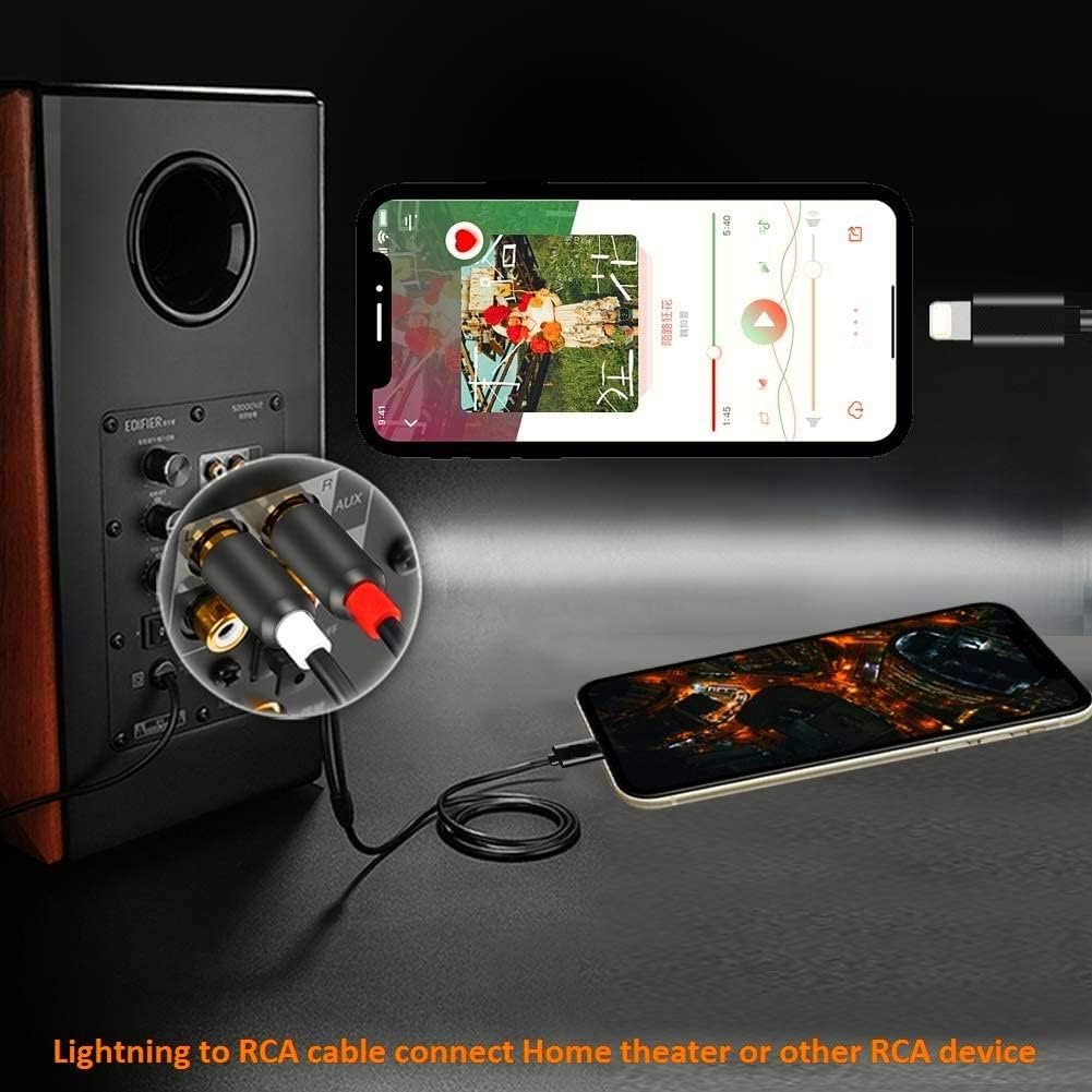 Foto 8 pulgar | Cable Lightning A Rca Para Iphone Ipa-d [certificado Apple Mfi] - Venta Internacional.
