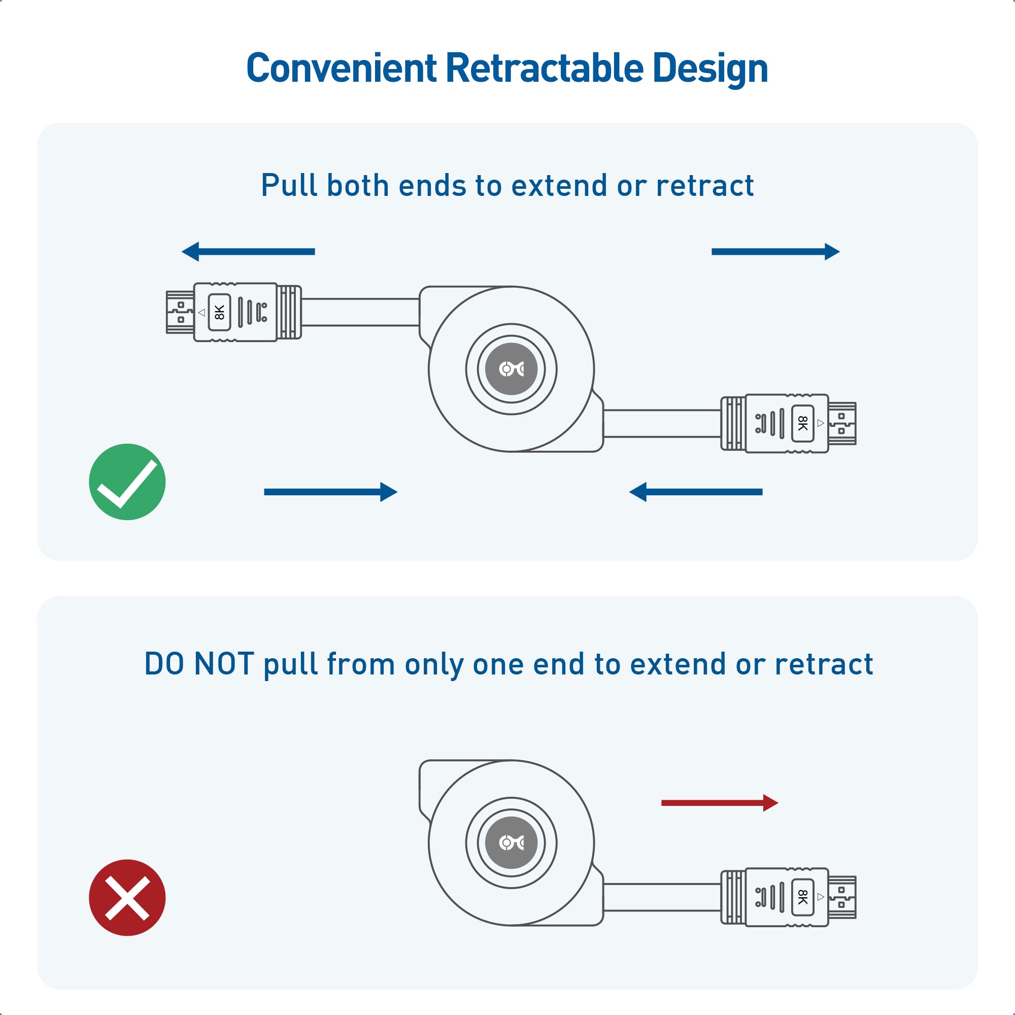 Foto 5 pulgar | Cable Hdmi Matters 8k 60 Hz/ 4k 240hz Retráctil De 1 M - Venta Internacional.