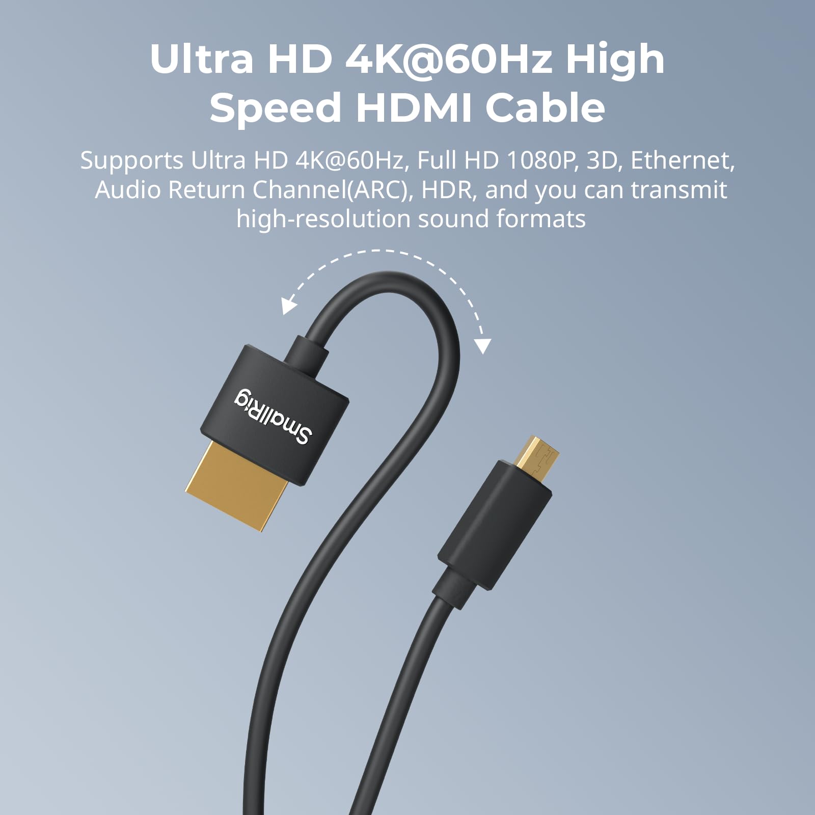 Foto 4 | Cable Hdmi D A A Smallrig Ultrafino De 100 Cm, 4k, 60 Hz, Hdr Hdmi - Venta Internacional.