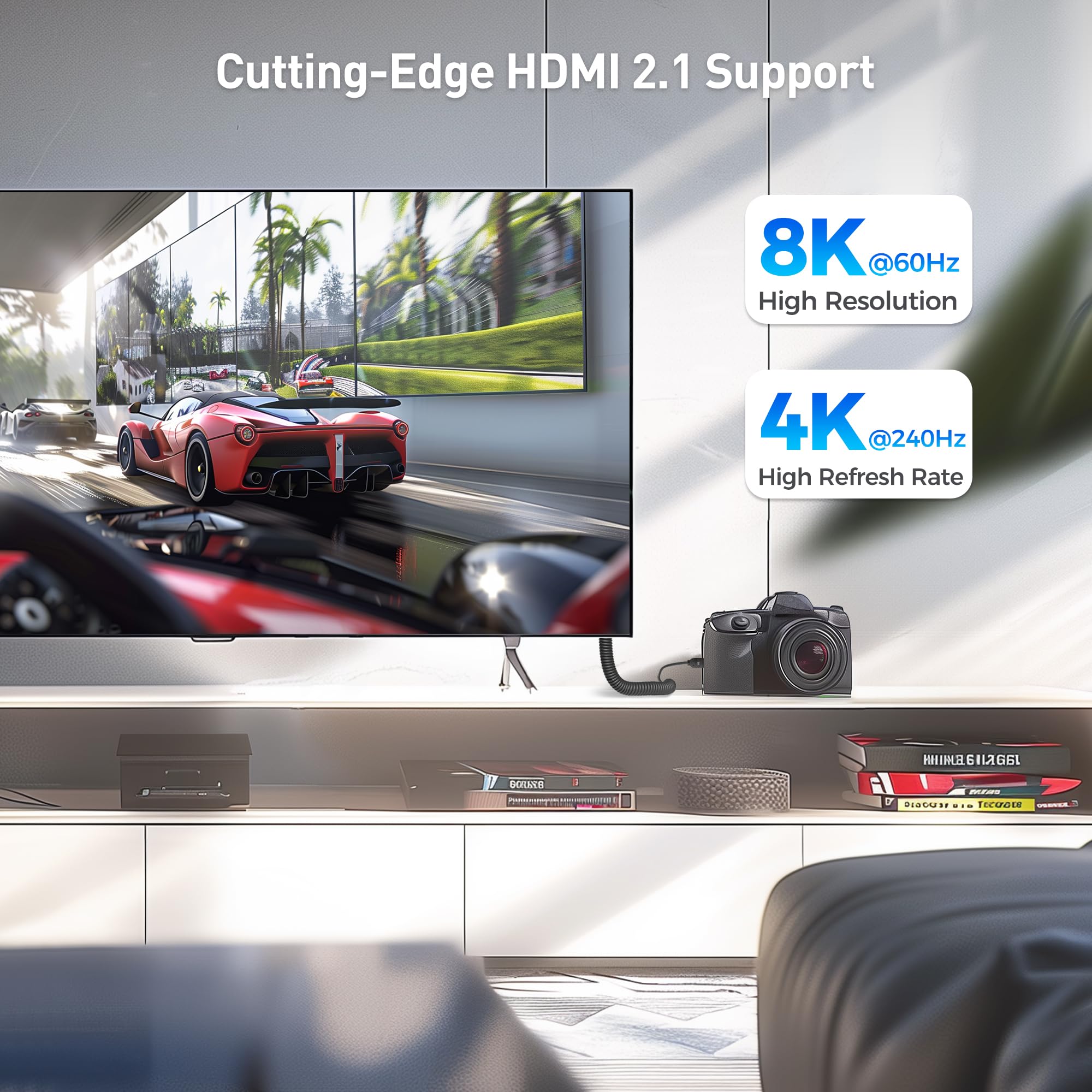 Foto 4 pulgar | Cable Hdmi Matters De 8 K, Mini Hdmi A Hdmi, Enrollado De 1 A 3 Pies - Venta Internacional.