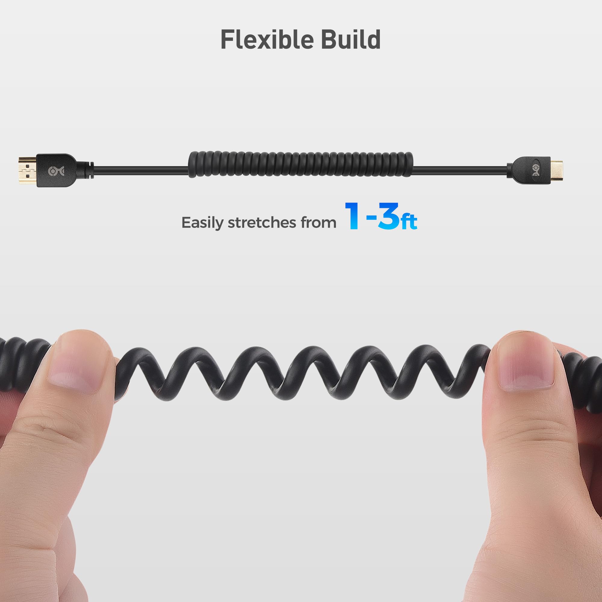 Foto 6 pulgar | Cable Hdmi Matters De 8 K, Mini Hdmi A Hdmi, Enrollado De 1 A 3 Pies - Venta Internacional.