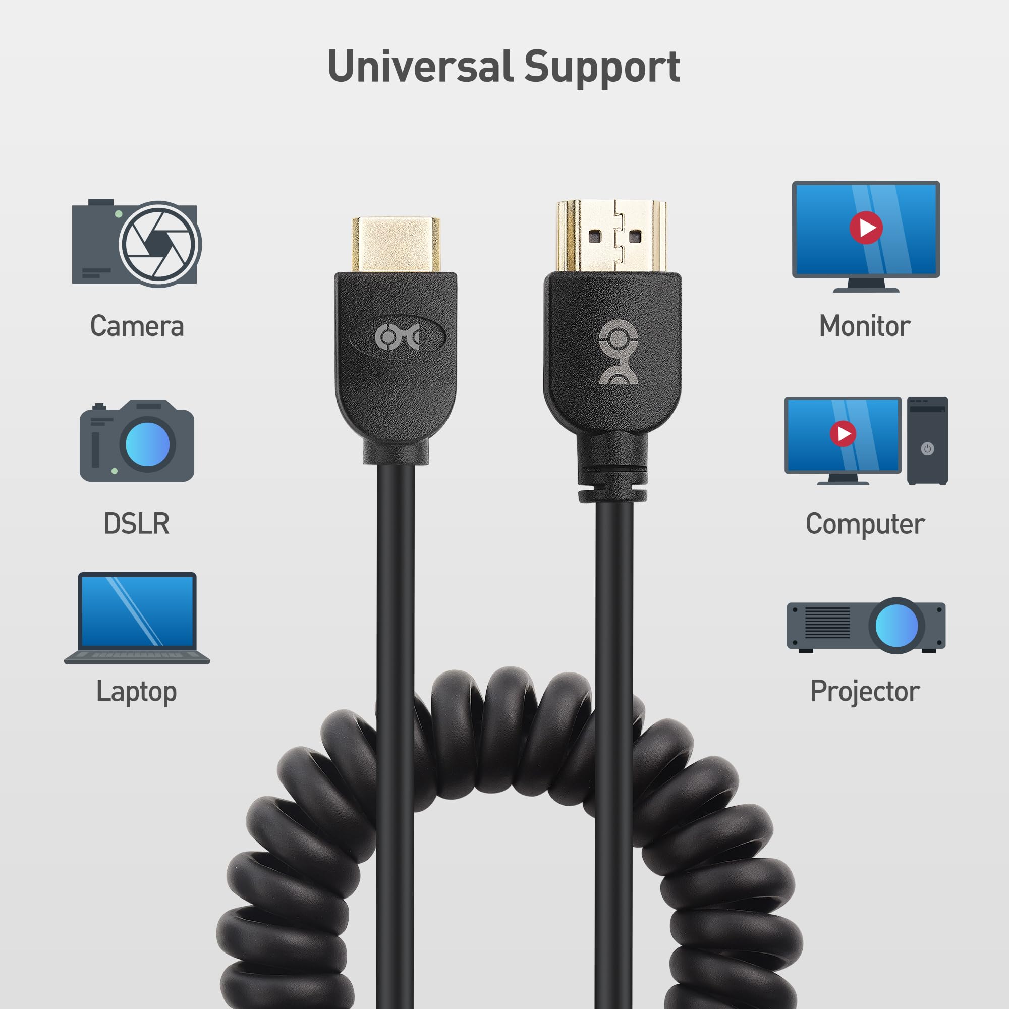 Foto 7 pulgar | Cable Hdmi Matters De 8 K, Mini Hdmi A Hdmi, Enrollado De 1 A 3 Pies - Venta Internacional.