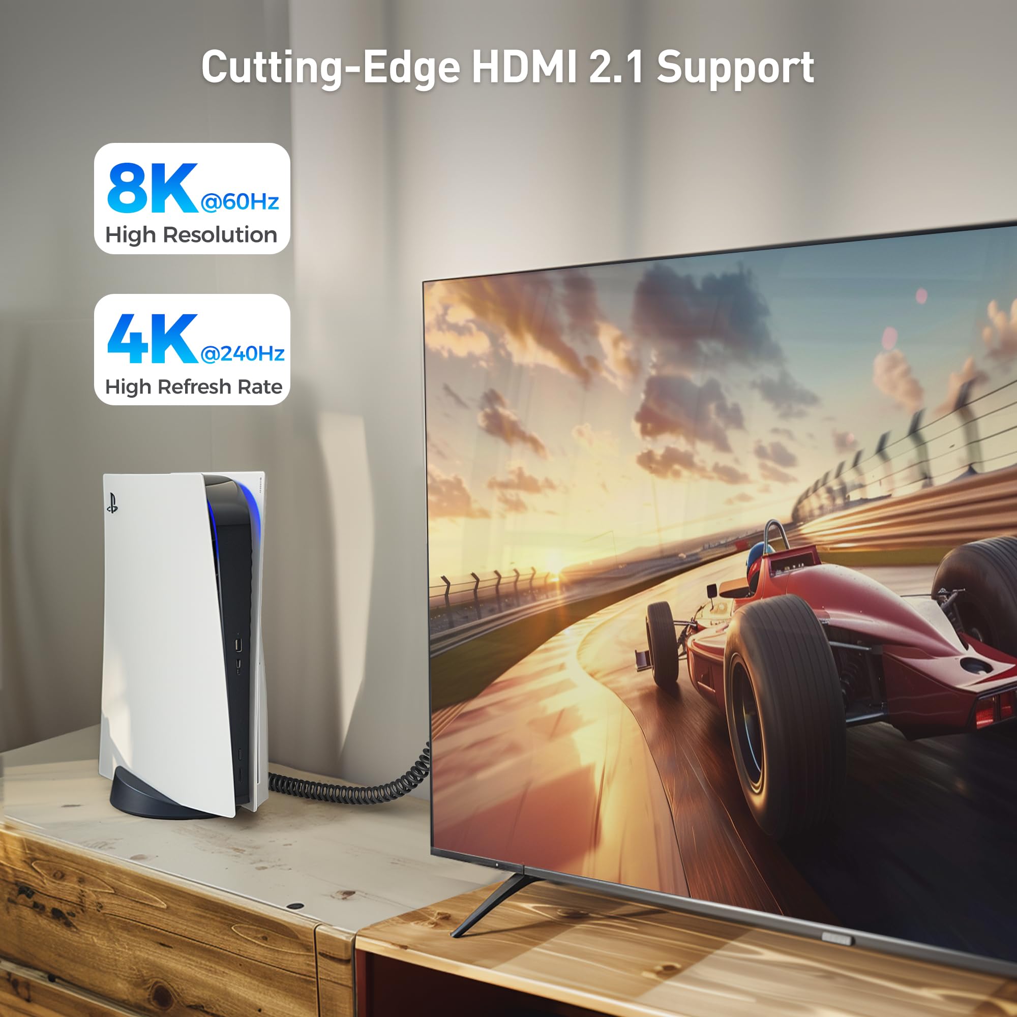 Foto 4 pulgar | Cable Hdmi Matters, 8k, 48 Gbps, Enrollado De 1 A 3 Pies Con Soporte Hdr - Venta Internacional.
