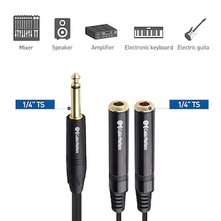 Foto 3 | Cable Matters, Paquete De 2 Unidades, Cable Divisor De 1/4, Ts Macho A 2x Ts Hembra - Venta Internacional.