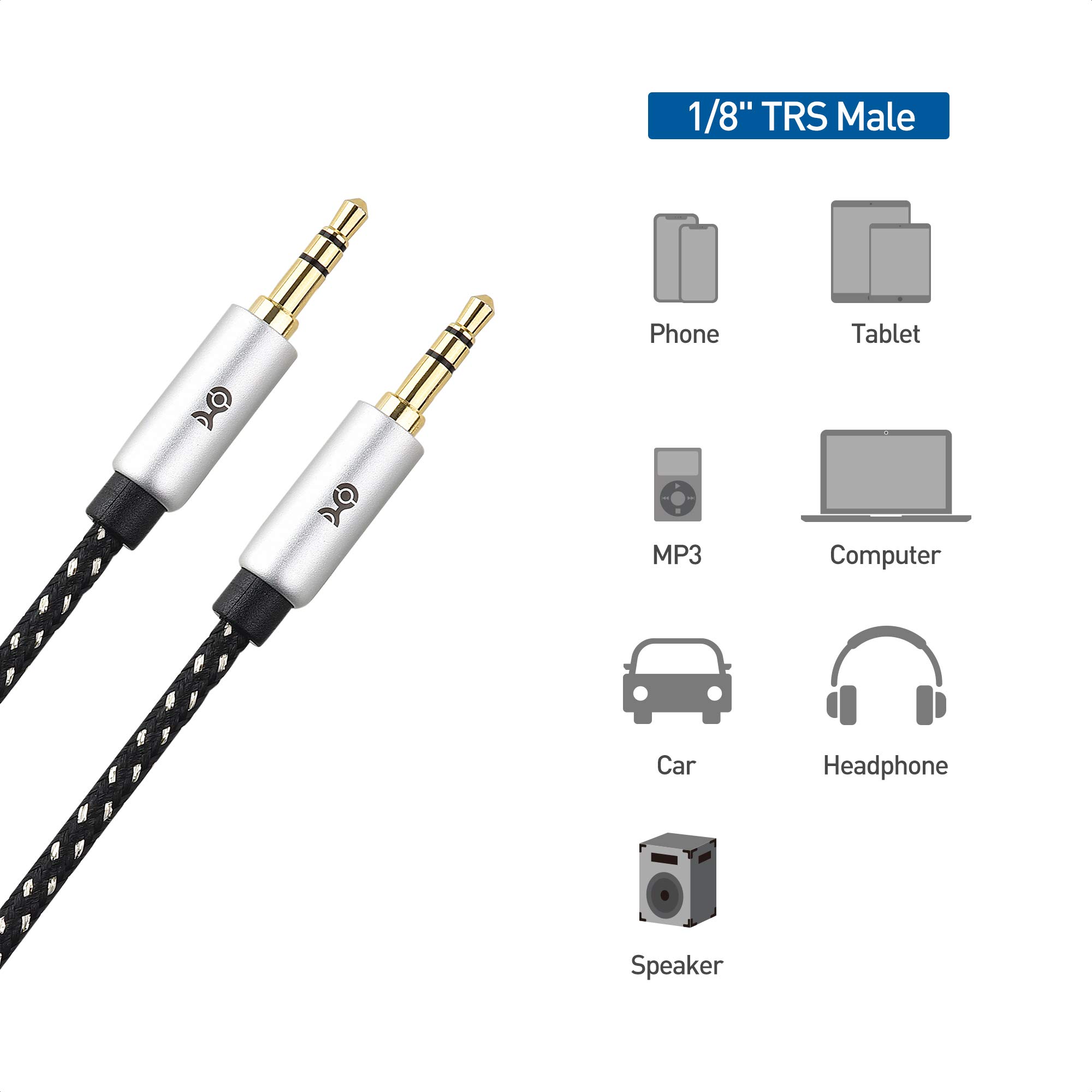 Foto 6 pulgar | Audio Cable Matters, Paquete De 2 Unidades, 3,5 Mm, Macho A Macho, 1,8 M - Venta Internacional.
